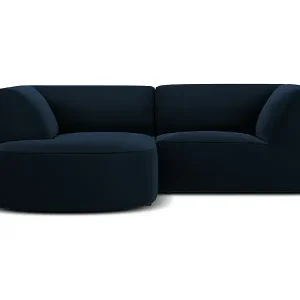 CXL by Christian Lacroix - 3-Sitzer Ecksofa links "Charles" Sitzer aus Samt dunkelblau - 186x180x69cm Direktkauf