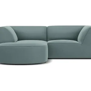 Direkt Vom Hersteller CXL by Christian Lacroix - 3-Sitzer Ecksofa links "Charles" Sitzer aus Samt minze - 186x180x69cm