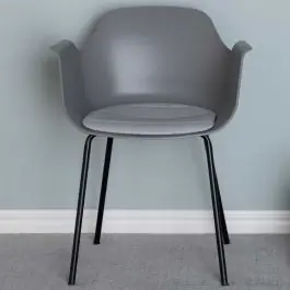 Esszimmerstuhl Comfort Venture Design - Kunststoff grau, schwarze Beine - 52x80x61 cm Finale Aktion