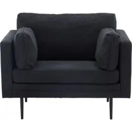 Einzelsofa Boom Venture Design Polyester-Leinen Schwarz 90x110x88 cm Solange Der Vorrat Reicht