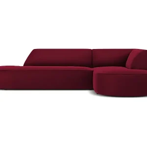 Sale CXL by Christian Lacroix - 4-Sitzer Ecksofa rechts "Charles" Sitzer aus Samt rot - 273x180x69cm