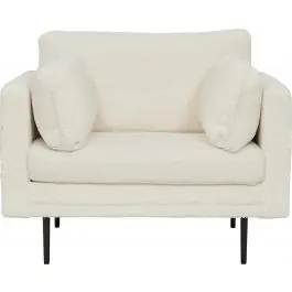 Wochenendangebot Sessel Boom Teddystoff Weiß Venture Design - 90x110x88 cm