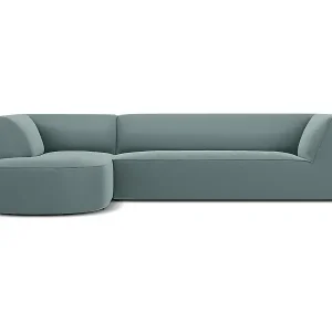 Saisonangebot CXL by Christian Lacroix - 4-Sitzer Ecksofa links "Charles" Sitzer aus Samt minze - 273x180x69cm