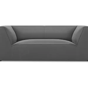 Expressversand CXL by Christian Lacroix - 2-Sitzer Sofa "Charles" Sitzer aus Samt dunkelgrau - 174x92x69cm