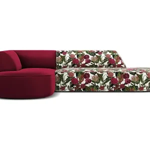 Jetzt Bestellen CXL by Christian Lacroix - 4-Sitzer Ecksofa links "Charles" Sitzer aus Samt rosengarten-motiv - 273x180x69cm