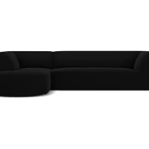 CXL by Christian Lacroix - 4-Sitzer Ecksofa links "Charles" Sitzer aus Samt schwarz - 273x180x69cm Online Kaufen