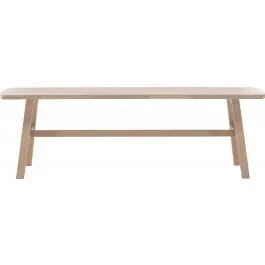 Bank Hälsö Venture Design aus weiß gewaschenem Gummibaumholz 140x35x45 cm Cremeweiß Heißes Angebot