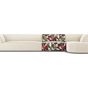 CXL by Christian Lacroix - 5-Sitzer Ecksofa rechts "Charles" Sitzer aus Samt rosengarten-motiv - 366x180x69cm Knallerangebot