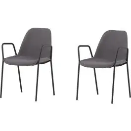 Must-Have Esszimmerstuhl Klädesholmen Venture Design - Stahl - 60x80x56 cm - Dunkelgrau