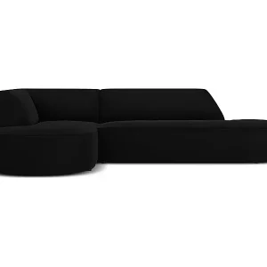 Aktuell CXL by Christian Lacroix - 4-Sitzer Ecksofa links "Charles" Sitzer aus Samt schwarz - 273x180x69cm