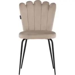 Schneller Versand Esszimmerstuhl Limhamn Venture Design - Beiger Samt, Schwarz - 42x82x44cm