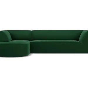 CXL by Christian Lacroix - 4-Sitzer Ecksofa links "Charles" Sitzer aus Samt grün - 273x180x69cm Beliebt