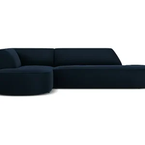 Meistverkauft CXL by Christian Lacroix - 4-Sitzer Ecksofa links "Charles" Sitzer aus Samt dunkelblau - 273x180x69cm