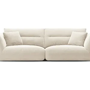 Versand Am Gleichen Tag CXL by Christian Lacroix - 4-Sitzer modulares Sofa "Maurie" aus Samt elfenbein - 264x107x90cm