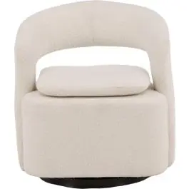 Expressversand Drehbarer Sessel Laurel Venture Design - Bouclé Weiß - 70x69x71 cm