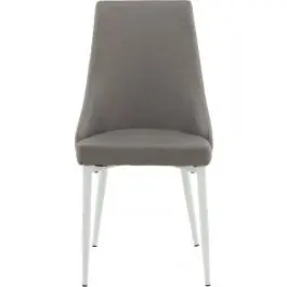 Esszimmerstuhl Leone 2.0 Venture Design - Polyester Grau - 63x91x47 cm - Weiß Neu Im Sortiment