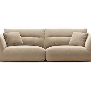 CXL by Christian Lacroix - 4-Sitzer modulares Sofa "Maurie" aus Samt mandelbeige - 264x107x90cm Kostenloser Versand