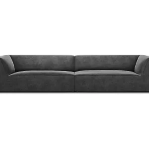 Preisknaller CXL by Christian Lacroix - 4-Sitzer Sofa "Charles" Sitzer aus Samt dunkelgrau - 302x93x69cm