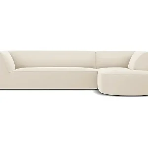 Top-Angebot CXL by Christian Lacroix - 4-Sitzer Ecksofa rechts "Charles" Sitzer aus Samt beige - 273x180x69cm