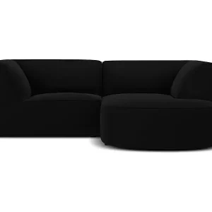 Preisreduziert CXL by Christian Lacroix - 3-Sitzer Ecksofa rechts "Charles" Sitzer aus Samt schwarz - 186x180x69cm