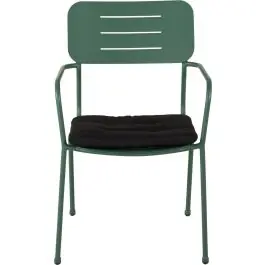 Angebot Esszimmerstuhl Nicke mit Armlehnen Venture Design – Grüner Stahl – 62x89x56 cm