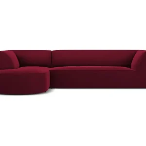 CXL by Christian Lacroix - 4-Sitzer Ecksofa links "Charles" Sitzer aus Samt rot - 273x180x69cm Gratis Versand