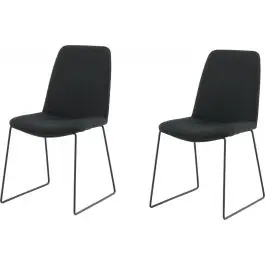 Billig Esszimmerstuhl Muce Venture Design - Polyester Schwarz - 63x43x84 cm