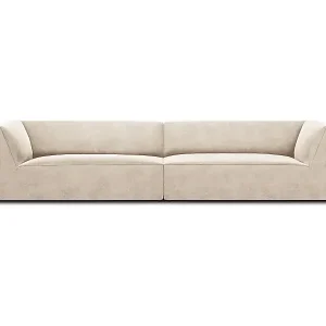 Neue Kollektion CXL by Christian Lacroix - 4-Sitzer Sofa "Charles" Sitzer aus Samt leichtes beige - 302x93x69cm