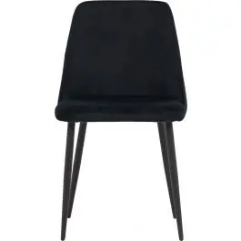 Gratis Versand Esszimmerstuhl Night Venture Design - schwarzer Samt, Stahl - 56x83x48 cm