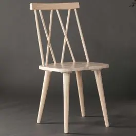 Esszimmerstuhl Mariette Venture Design – massiv Gummibaumholz, Weiß gewaschen, 50x88x43 cm Günstig