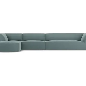 CXL by Christian Lacroix - 5-Sitzer Ecksofa links "Charles" Sitzer aus Samt minze - 366x180x69cm Neu Im Sortiment