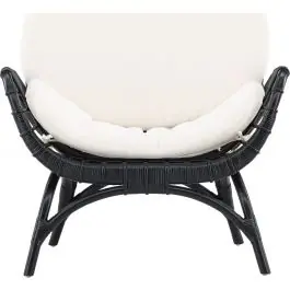 Preisknaller Lounge-Sessel Moana Venture Design - Schwarzes Rattan, 67x75x80 cm, Weiß