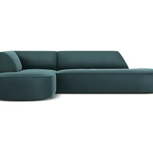 CXL by Christian Lacroix - 4-Sitzer Ecksofa links "Charles" Sitzer aus Samt blau - 273x180x69cm Wochenendangebot