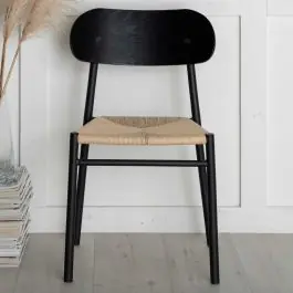 Esszimmerstuhl Polly Venture Design - Metall, 50x80x45 cm, Schwarz Markenware