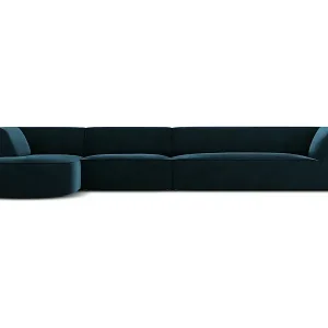 CXL by Christian Lacroix - 5-Sitzer Ecksofa links "Charles" Sitzer aus Samt petrol - 366x180x69cm Direkt Vom Hersteller