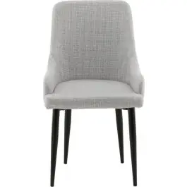 Esszimmerstuhl Plaza Venture Design – Hellgrauer Stoff – 58x86x49 cm Markenware