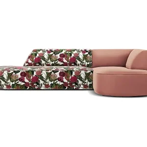 CXL by Christian Lacroix - 4-Sitzer Ecksofa rechts "Charles" Sitzer aus Samt rosengarten-motiv - 273x180x69cm Neue Kollektion
