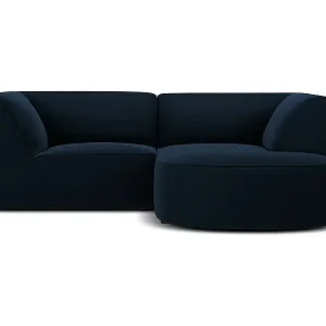 CXL by Christian Lacroix - 3-Sitzer Ecksofa rechts "Charles" Sitzer aus Samt dunkelblau - 186x180x69cm Letzte Chance