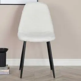 Esszimmerstuhl Polar Fluff Venture Design - Weiß Polyester - 53x88x46 cm Saisonangebot