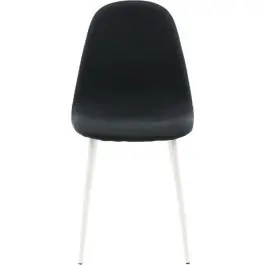 Esszimmerstuhl Polar Venture Design - Polyester Schwarz, Metall Weiß - 53x88x46 cm Solange Der Vorrat Reicht