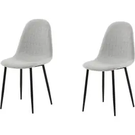 Esszimmerstuhl Polar Venture Design - Hellgrau Polyester - 53x88x46 cm Sonderaktion