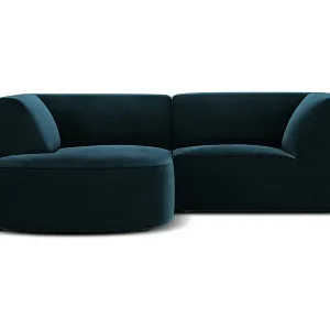 CXL by Christian Lacroix - 3-Sitzer Ecksofa links "Charles" Sitzer aus Samt petrol - 186x180x69cm Markenprodukt
