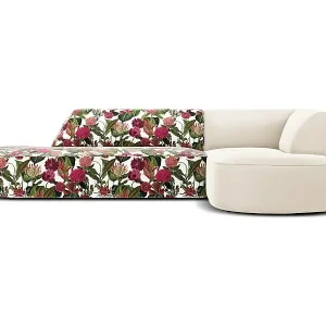 Direkt Vom Hersteller CXL by Christian Lacroix - 4-Sitzer Ecksofa rechts "Charles" Sitzer aus Samt rosengarten-motiv - 273x180x69cm