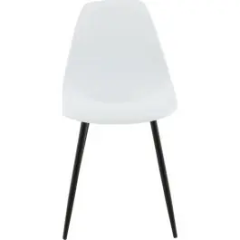Esszimmerstuhl Polar Venture Design - Kunststoff weiß, Metall schwarz - 58x81x46 cm Neu Im Sortiment