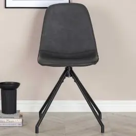 Geprüft Esszimmerstuhl Polar Venture Design - PU Schwarz - 54x88x44 cm