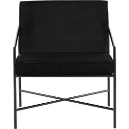Zertifiziert Einzelsofa Rakel Venture Design - Samt Polyester Schwarz - 72x78x65 cm
