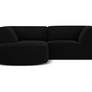Saisonangebot CXL by Christian Lacroix - 3-Sitzer Ecksofa links "Charles" Sitzer aus Samt schwarz - 186x180x69cm
