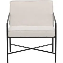 Sichere Zahlung Einzelsofa Rakel Venture Design - Teddy Polyester - 72x78x65 cm - Schwarz/Cremeweiß