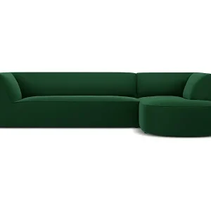 CXL by Christian Lacroix - 4-Sitzer Ecksofa rechts "Charles" Sitzer aus Samt grün - 273x180x69cm Aktuell