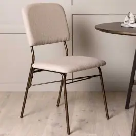 Expressversand Esszimmerstuhl Seda Venture Design - Stahl - 56x94x49 cm - Beige